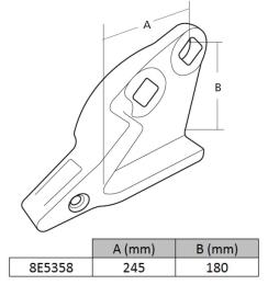 Coin chargeur gauche J350 CATERPILLAR