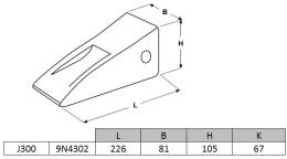 Dent longue renforcée J300 CATERPILLAR