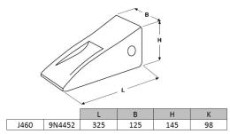 Dent longue renforcée J460 CATERPILLAR