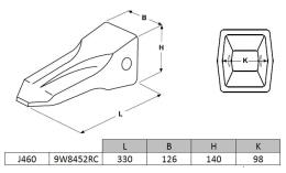 Dent pénétration HD J460 CATERPILLAR