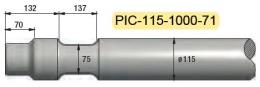 Pic diam. 115 longueur 1000mm MATERTRACK ®