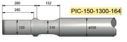 Pic diam. 150 longueur 1300mm MATERTRACK ®