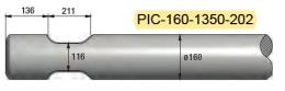 Pic diam. 160 longueur 1350mm MATERTRACK ®