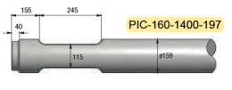 Pic diam. 160 longueur 1400mm MATERTRACK ®