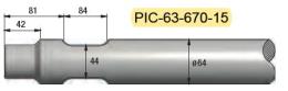 Pic diam. 63 longueur 670mm MATERTRACK ®