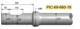 Pic diam. 69  longueur 660mm MATERTRACK ®