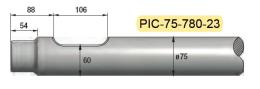 Pic diam. 75 longueur 780mm MATERTRACK ®